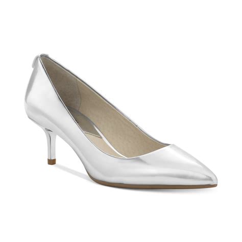 michael kors kitten heel pump|michael kors silver kitten heels.